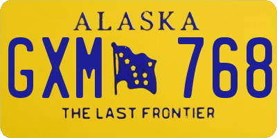 AK license plate GXM768