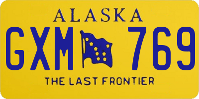 AK license plate GXM769