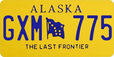 AK license plate GXM775