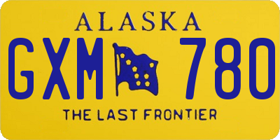 AK license plate GXM780