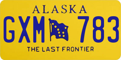 AK license plate GXM783