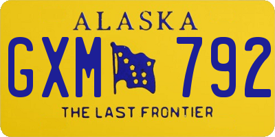 AK license plate GXM792
