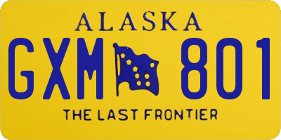 AK license plate GXM801