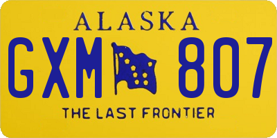 AK license plate GXM807