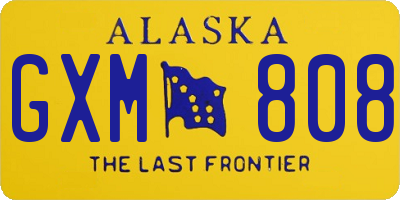 AK license plate GXM808