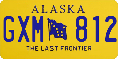 AK license plate GXM812