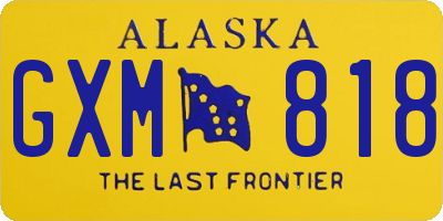 AK license plate GXM818