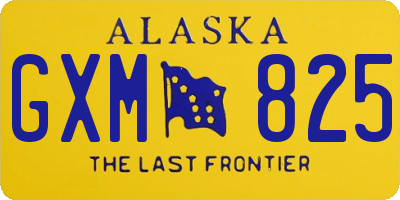 AK license plate GXM825
