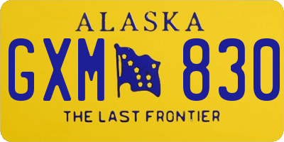 AK license plate GXM830