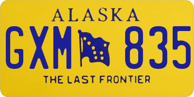 AK license plate GXM835