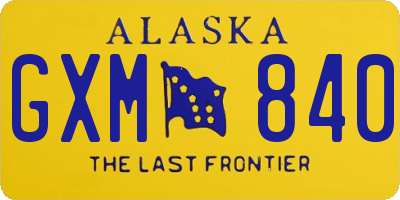 AK license plate GXM840