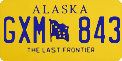 AK license plate GXM843