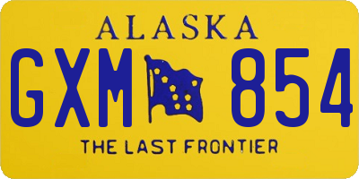 AK license plate GXM854