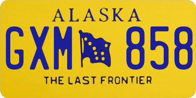 AK license plate GXM858