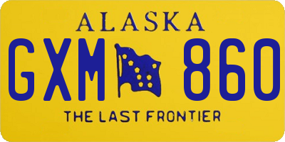 AK license plate GXM860