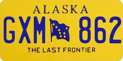AK license plate GXM862