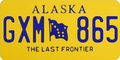 AK license plate GXM865