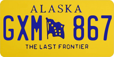 AK license plate GXM867