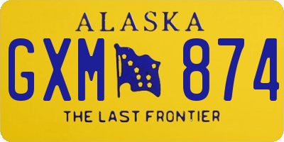 AK license plate GXM874