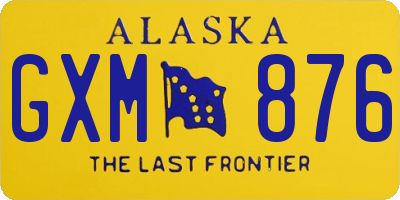 AK license plate GXM876