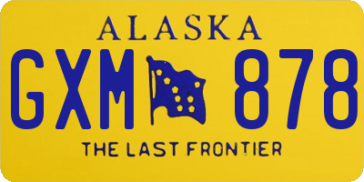 AK license plate GXM878