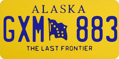 AK license plate GXM883
