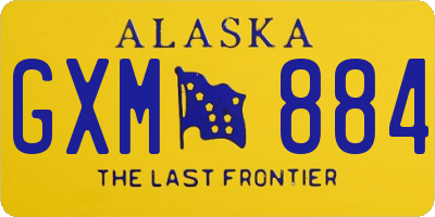 AK license plate GXM884