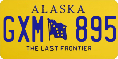 AK license plate GXM895