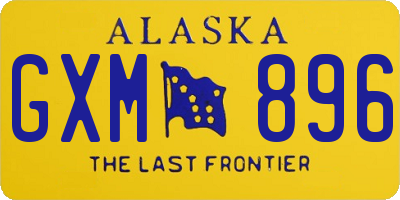 AK license plate GXM896