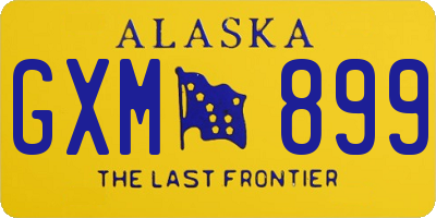 AK license plate GXM899