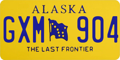 AK license plate GXM904