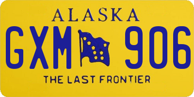 AK license plate GXM906