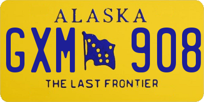 AK license plate GXM908