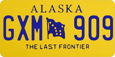 AK license plate GXM909