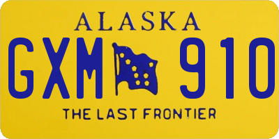 AK license plate GXM910