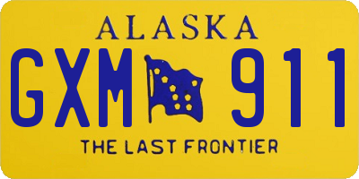 AK license plate GXM911