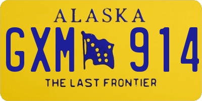 AK license plate GXM914