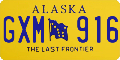 AK license plate GXM916