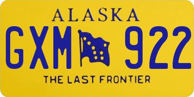 AK license plate GXM922