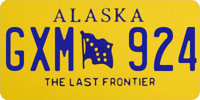 AK license plate GXM924