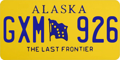 AK license plate GXM926