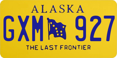 AK license plate GXM927