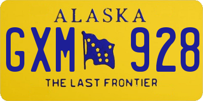 AK license plate GXM928