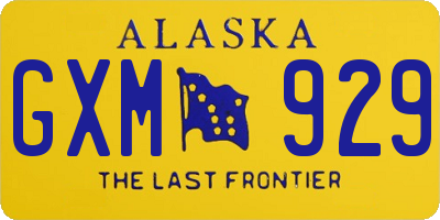 AK license plate GXM929