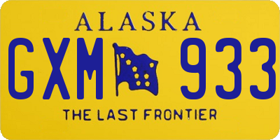 AK license plate GXM933