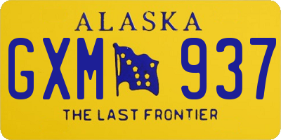 AK license plate GXM937