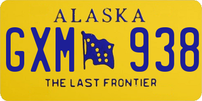 AK license plate GXM938