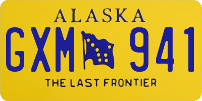 AK license plate GXM941