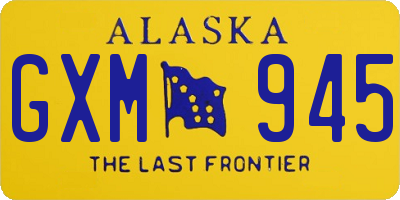 AK license plate GXM945