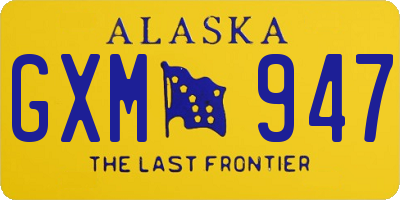 AK license plate GXM947